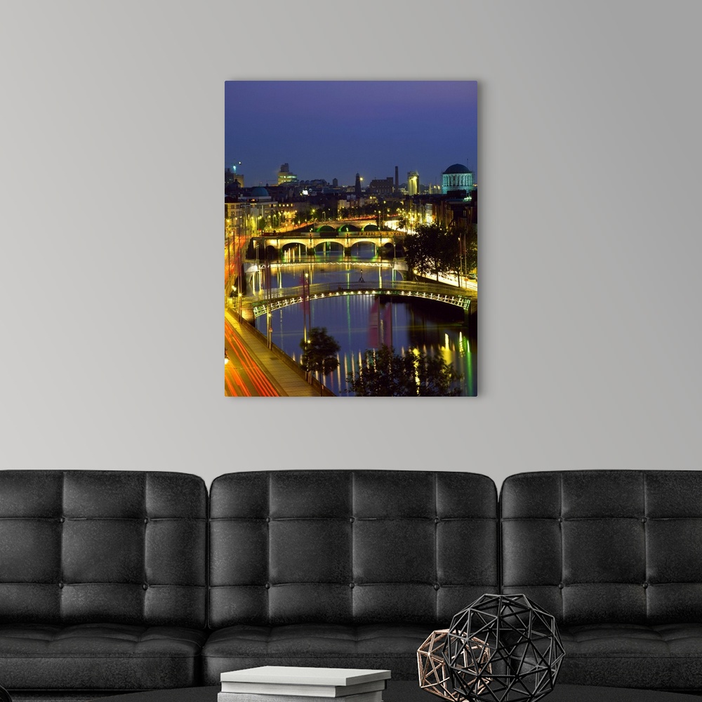 A modern room featuring River Liffey Bridges, Dublin, Ireland