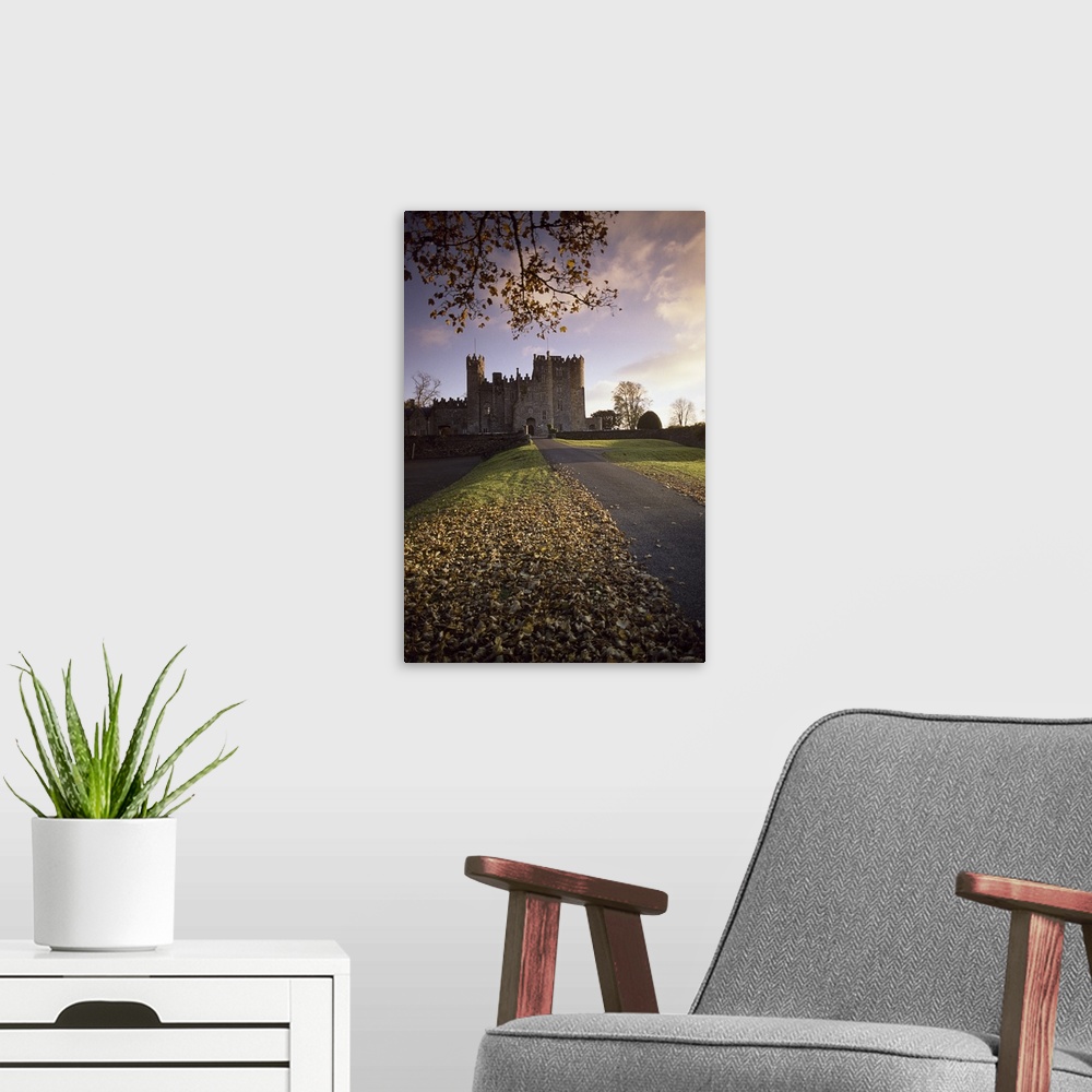 A modern room featuring Road Leading To Kilkea Castle At Sundown, County Kildare, Ireland