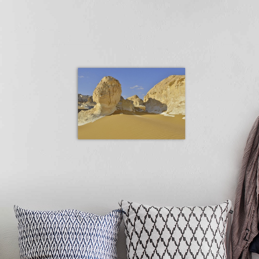 A bohemian room featuring Rock Formations in White Desert, Libyan Desert, Sahara Desert, New Valley Governorate, Egypt