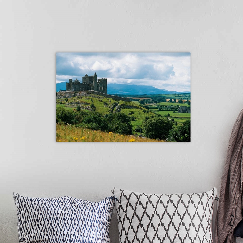 A bohemian room featuring Rock Of Cashel, Ireland, Landscape With The Rock Of Cashel In The Distance