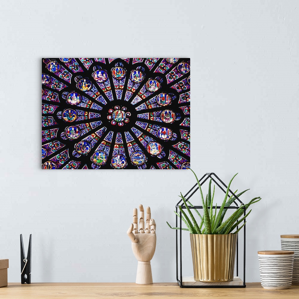 A bohemian room featuring Rose Window In The Notre Dame Cathedral