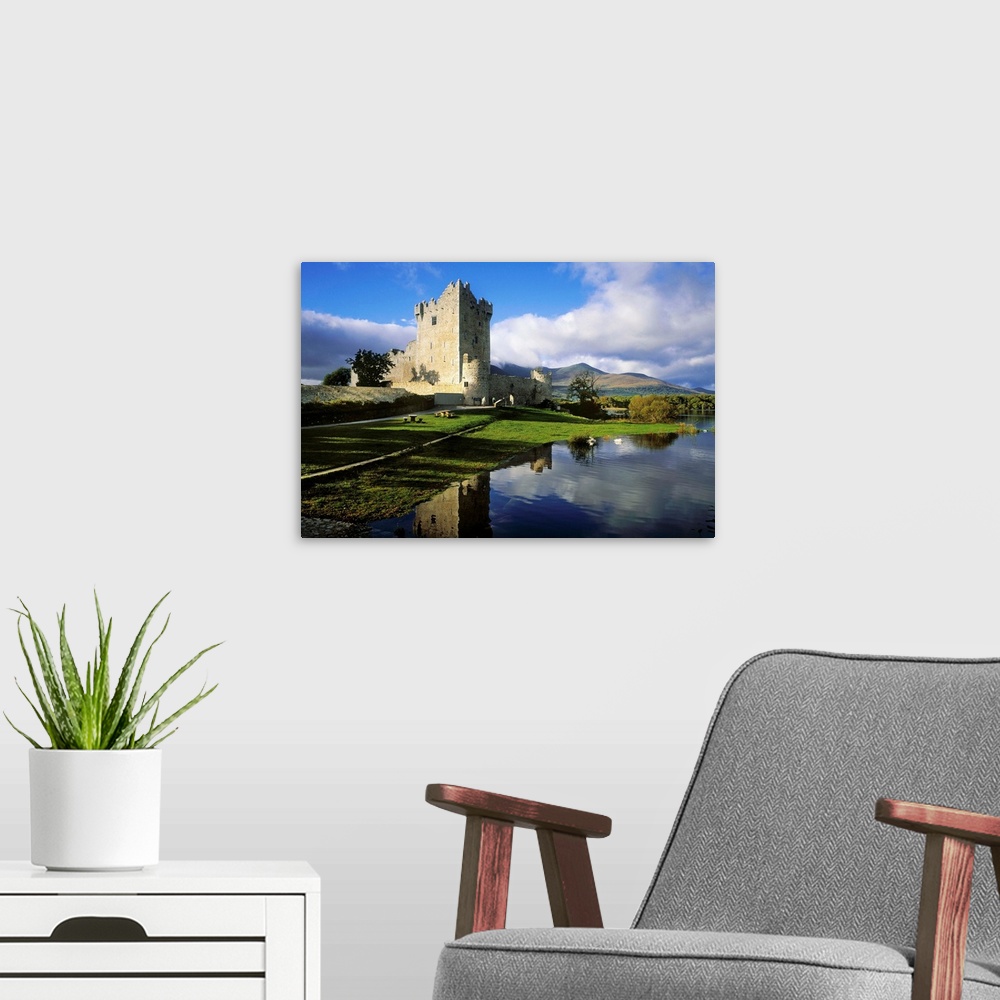 A modern room featuring Ross Castle, Killarney, Co Kerry, Ireland