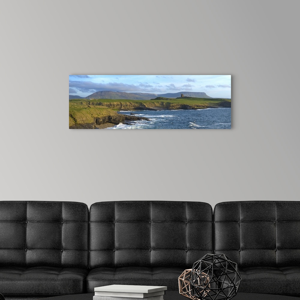 A modern room featuring Rugged Coastline with Classiebawn Castle, Mullaghmore, County Sligo, Ireland