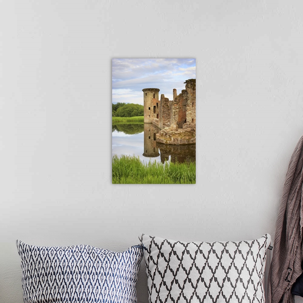 A bohemian room featuring Ruin of Caerlaverock Castle, Dumfries and Galloway, Scotland