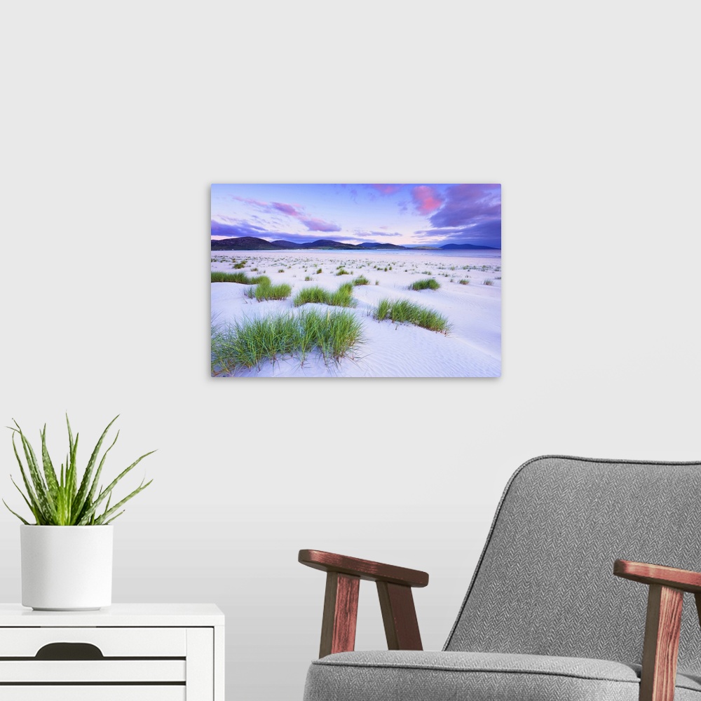 A modern room featuring Sand Dune at Sunset, Traigh Rosamal, Isle of Harris, Scotland