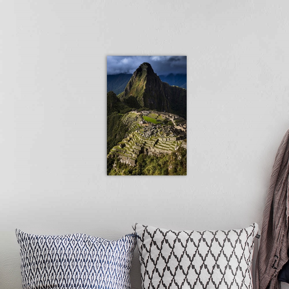 A bohemian room featuring Scenic overview of Machu Picchu, Peru