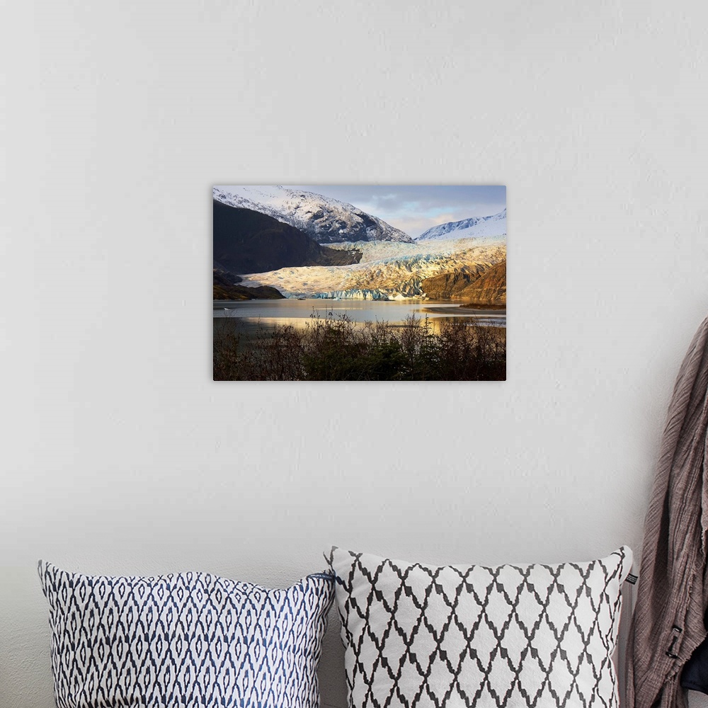 A bohemian room featuring Scenic view of Mendenhall Glacier near Juneau, Alaska in late Autumn