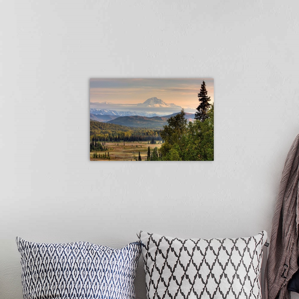A bohemian room featuring Scenic view of Mount McKinley, Alaska
