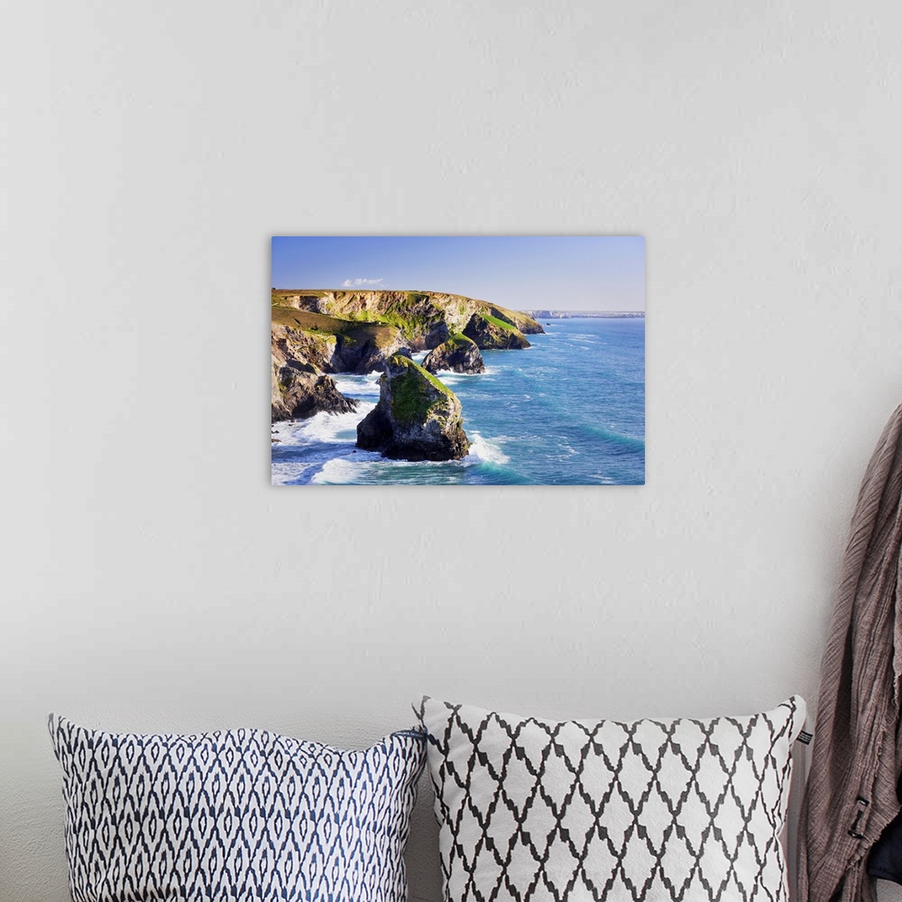 A bohemian room featuring Sea Stacks of Bedruthan Steps, Cornwall, England