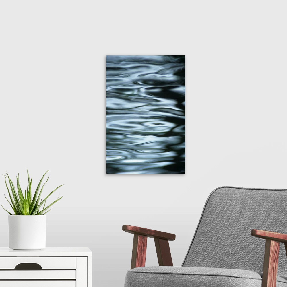 A modern room featuring Silver Water Ripples And Light Reflections