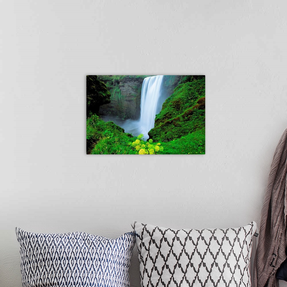 A bohemian room featuring Skogafoss Waterfall, Southern Iceland