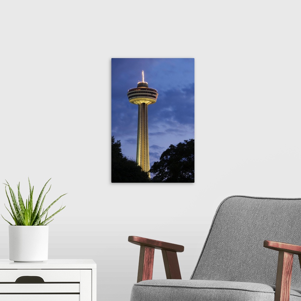 A modern room featuring Skylon Tower, Niagara Falls, Ontario, Canada