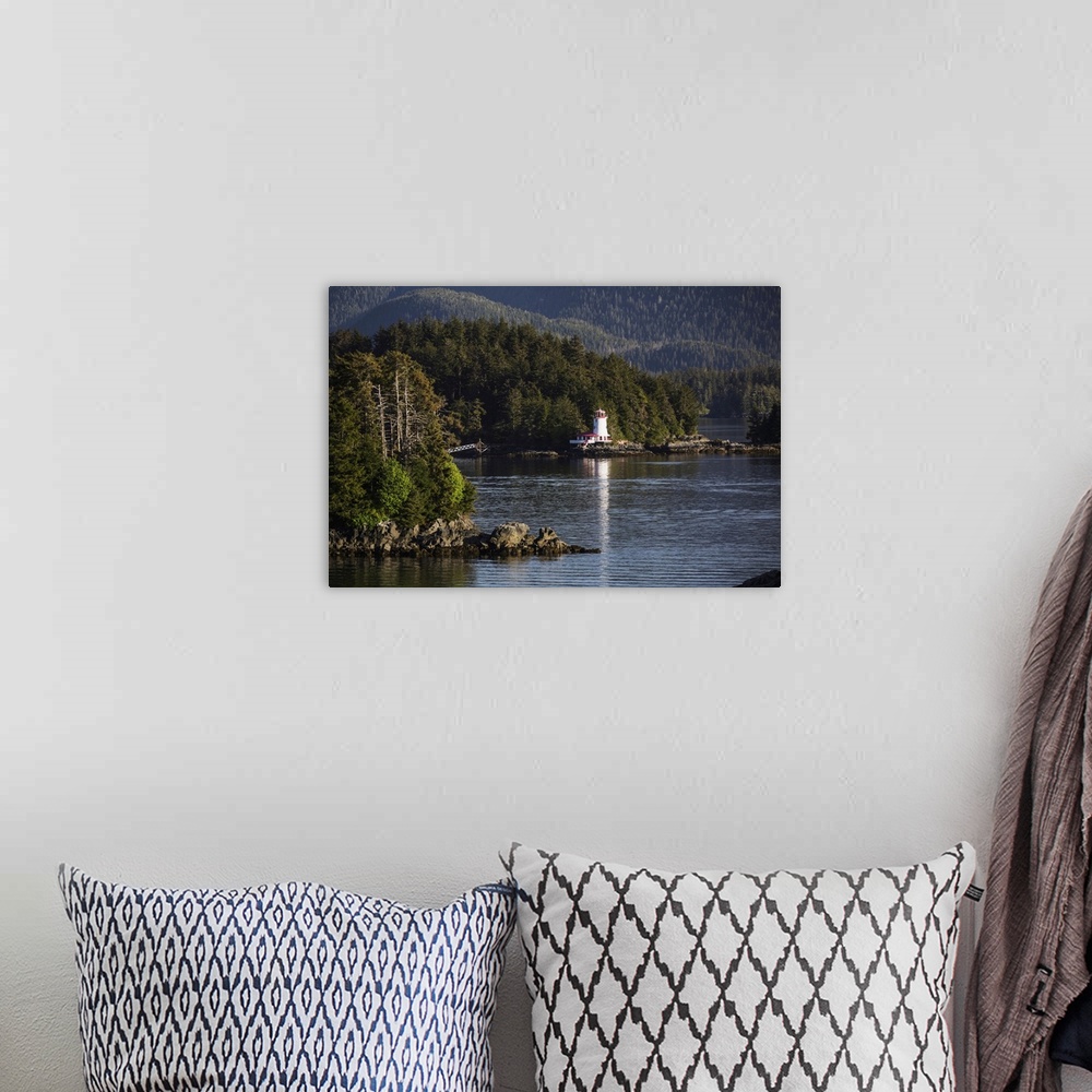A bohemian room featuring Small Islands Populated By Sitka Spruce Trees, A Lighthouse, Sitka, Alaska