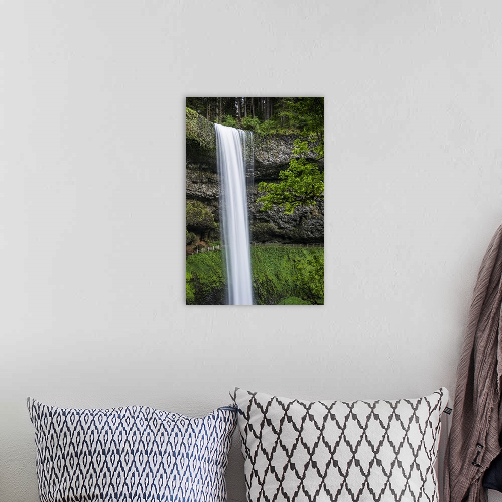 A bohemian room featuring South Falls Is The Most Popular Waterfall At Silver Falls State Park; Silverton, Oregon, United S...