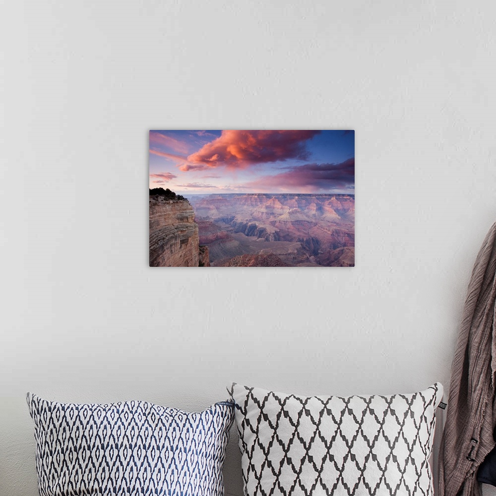 A bohemian room featuring South Rim Of The Grand Canyon At Sunset, Arizona
