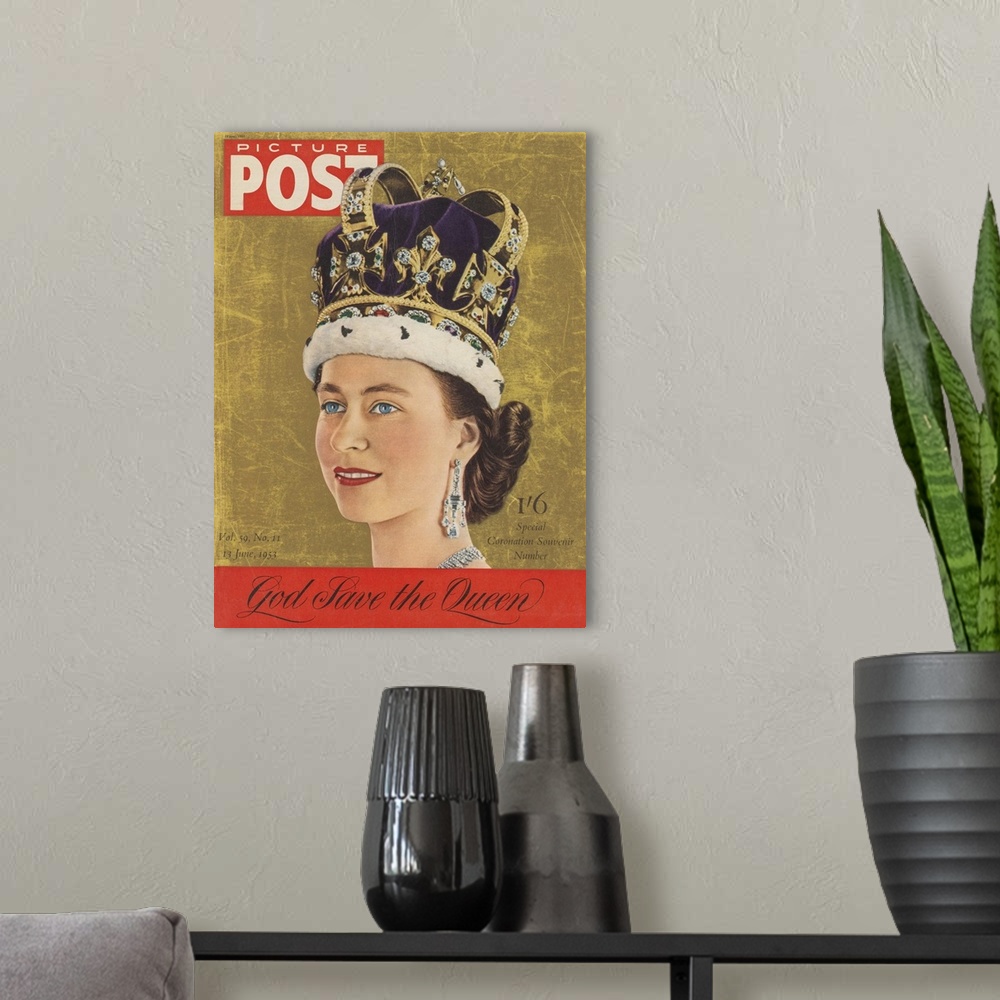 A modern room featuring Special Coronation Souvenir, June 1953.  Picture Post magazine's tribute to Queen Elizabeth II (1...