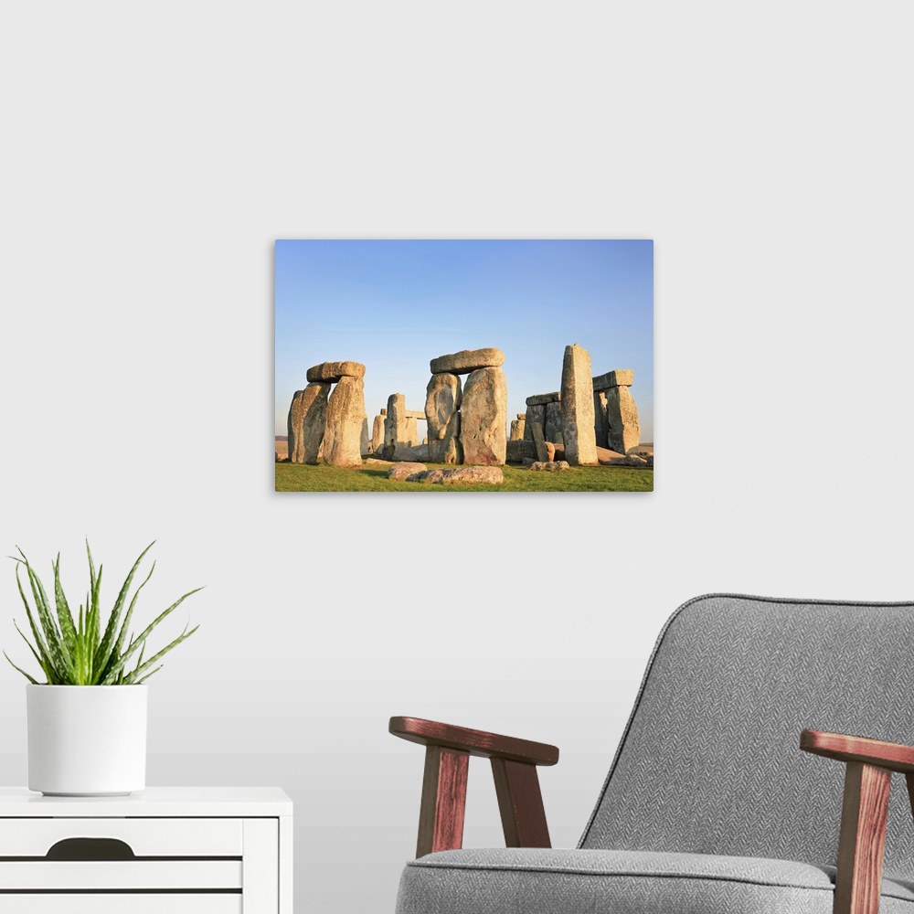 A modern room featuring Stonehenge, Salisbury Plain, Wiltshire, England