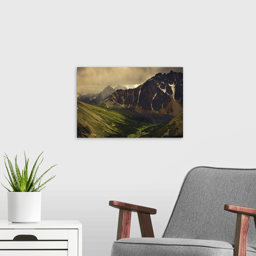 A modern room featuring Storm Clouds In Valley