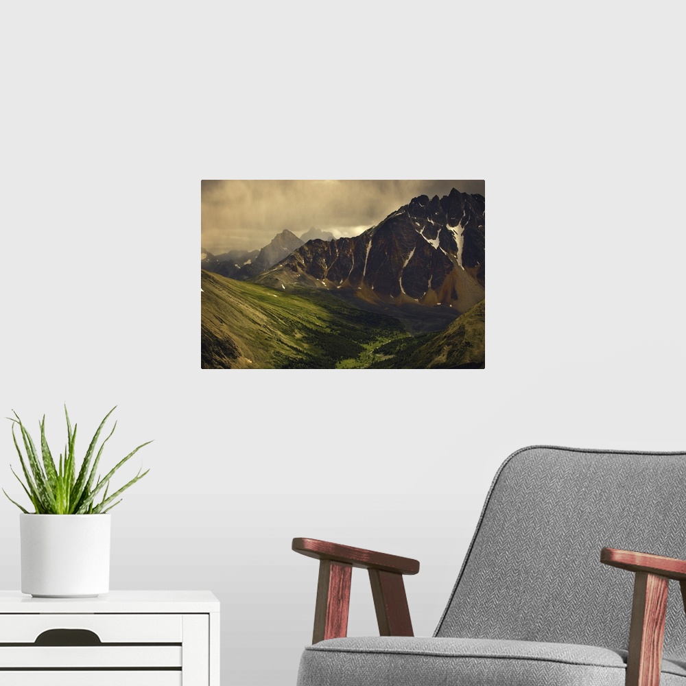 A modern room featuring Storm Clouds In Valley