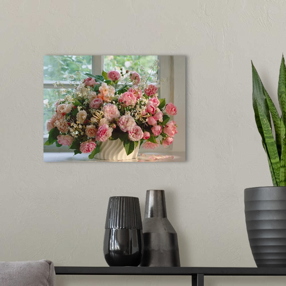 A modern room featuring Summer flower bouquet