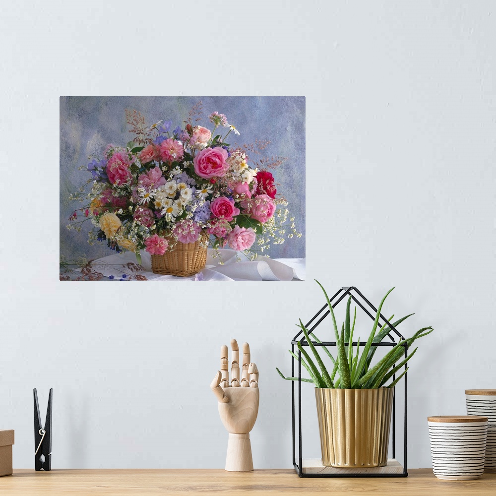A bohemian room featuring Summer flower bouquet
