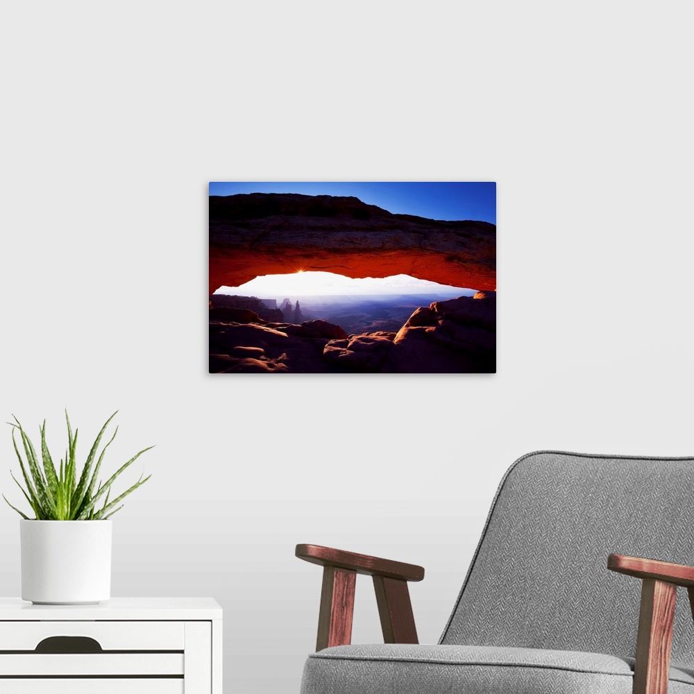 A modern room featuring Sunrise At Mesa Arch, Utah
