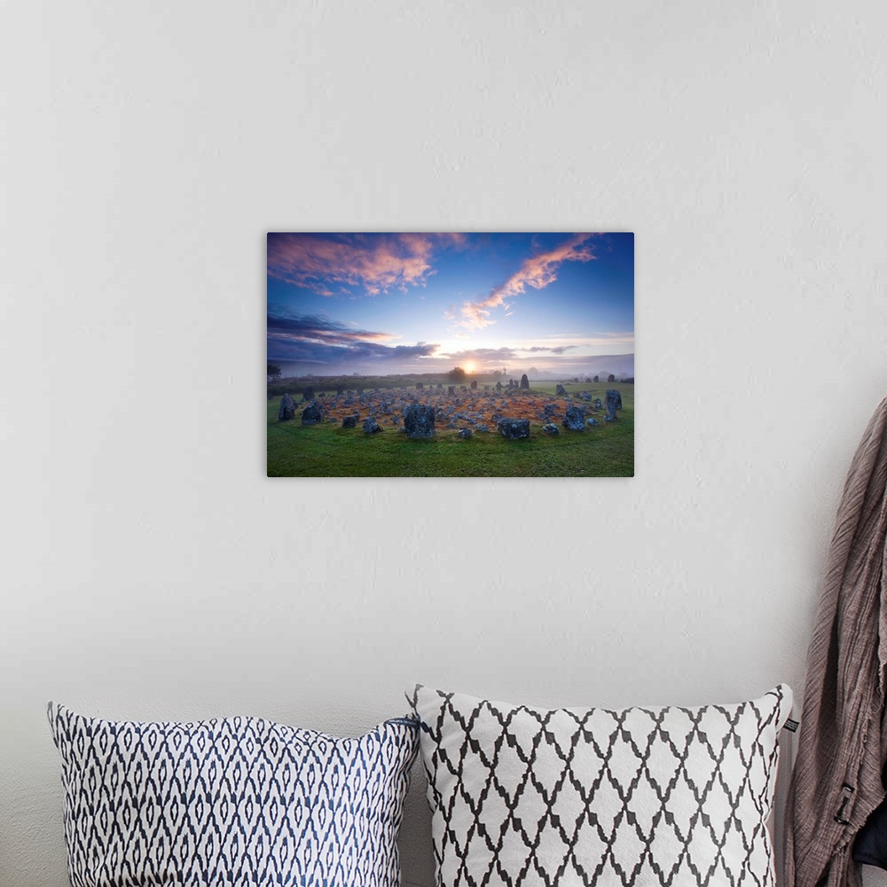 A bohemian room featuring Sunrise Over Beaghmore Stone Circles, County Tyrone, Northern Ireland