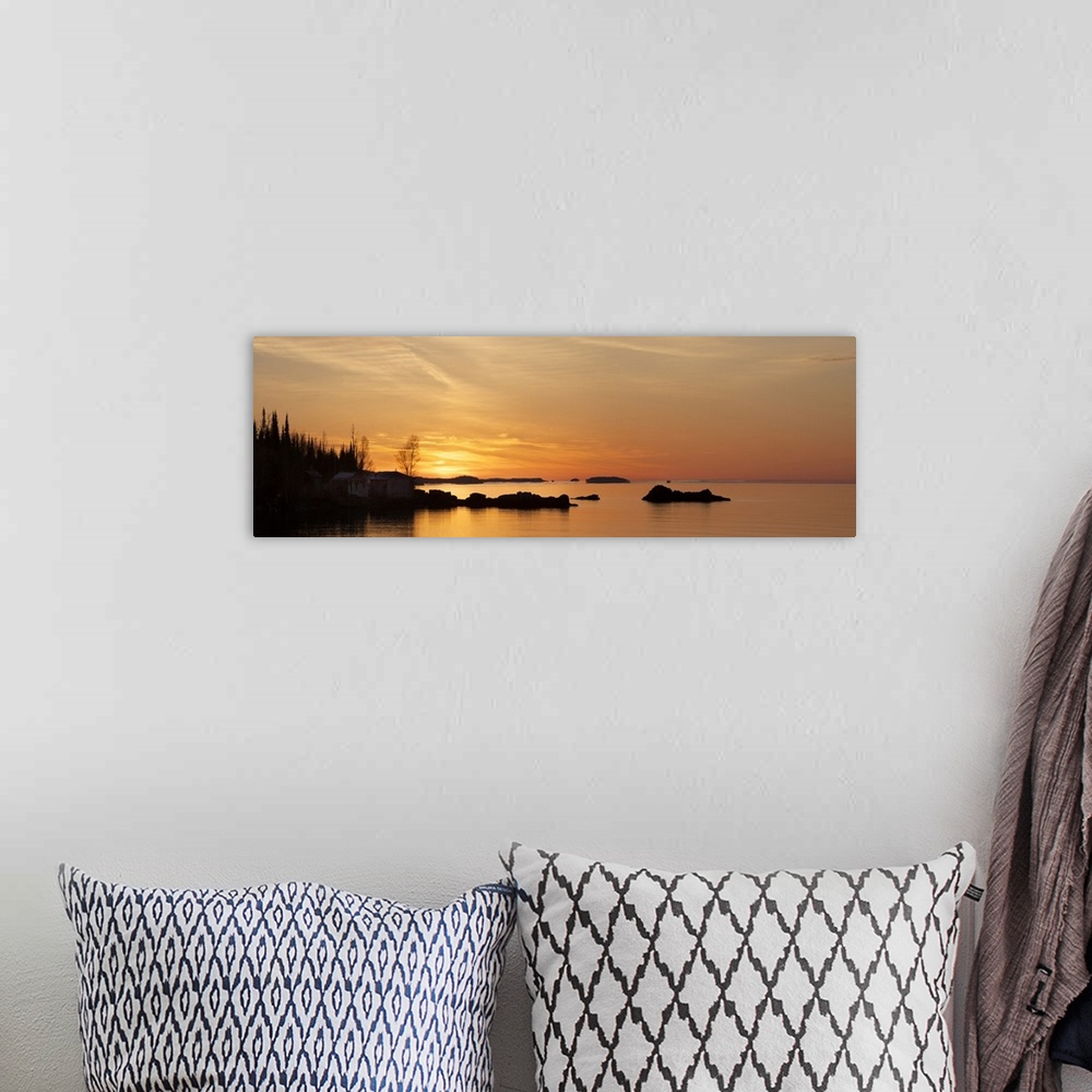 A bohemian room featuring Sunrise Over Lake Superior; Ontario, Canada