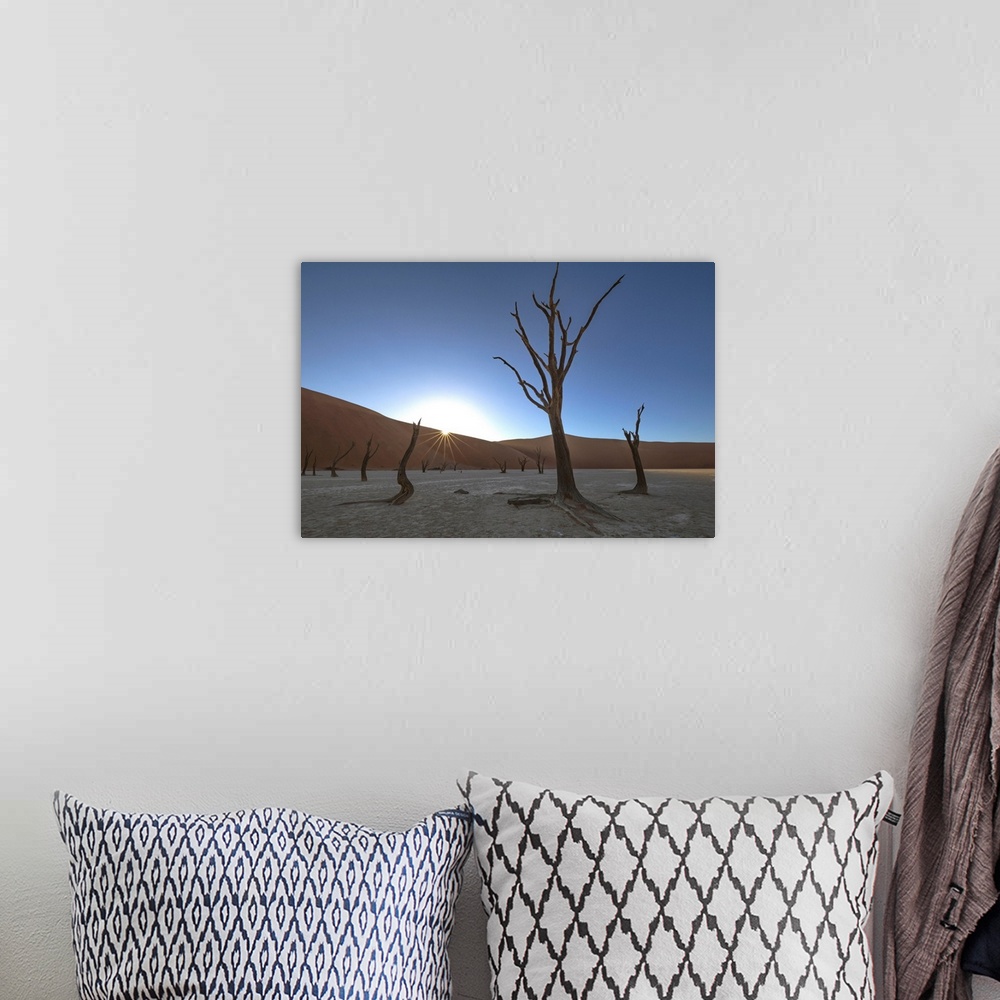 A bohemian room featuring Sunrise over the Deadvlei, deep within Sossusvlei, Namibia.