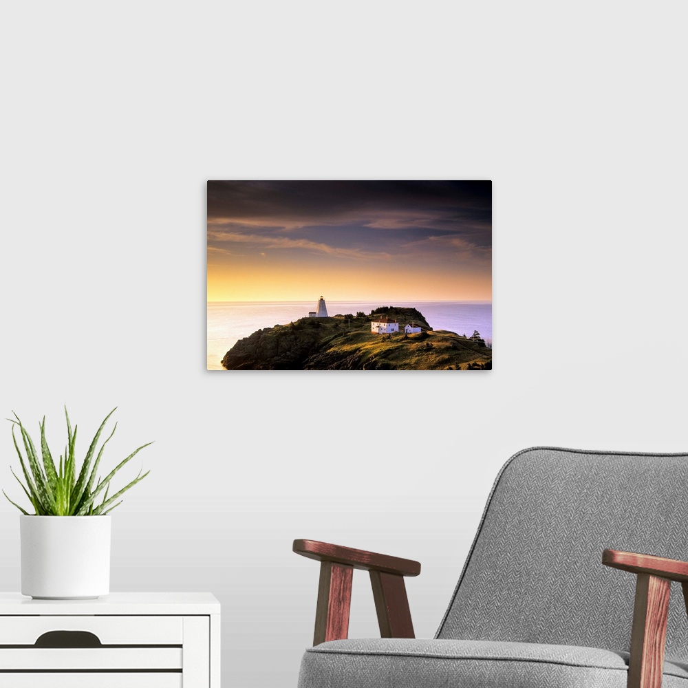 A modern room featuring Sunrise, Swallowtail Lighthouse, Grand Manan Island New Brunswick, Canada