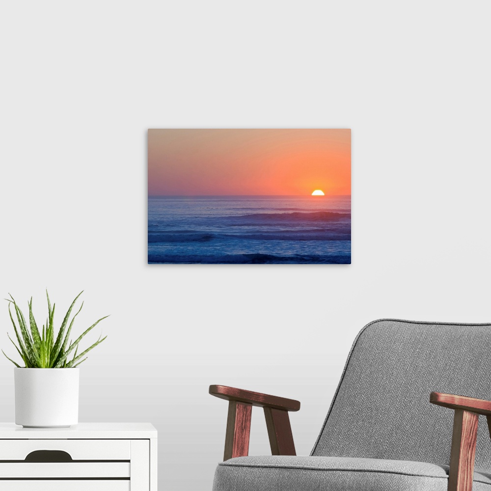 A modern room featuring Sunset, Cape Kiwanda, Oregon, USA