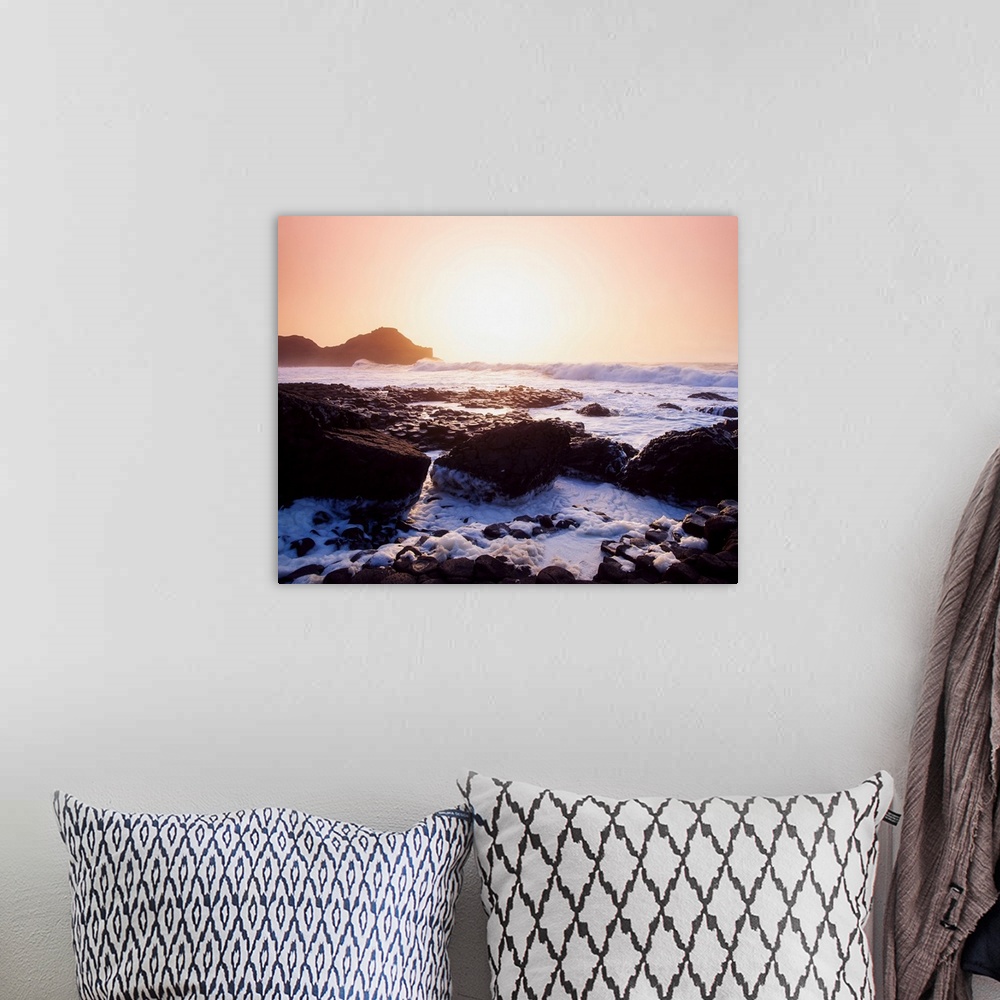 A bohemian room featuring Sunset, Giant's Causeway, Co Antrim, Ireland.