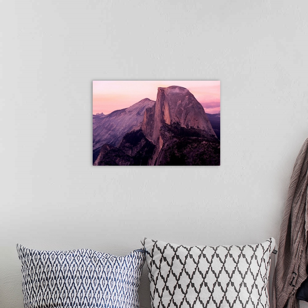 A bohemian room featuring Sunset on Half Dome as seen from Glacier Point, Yosemite National Park. California, United States...