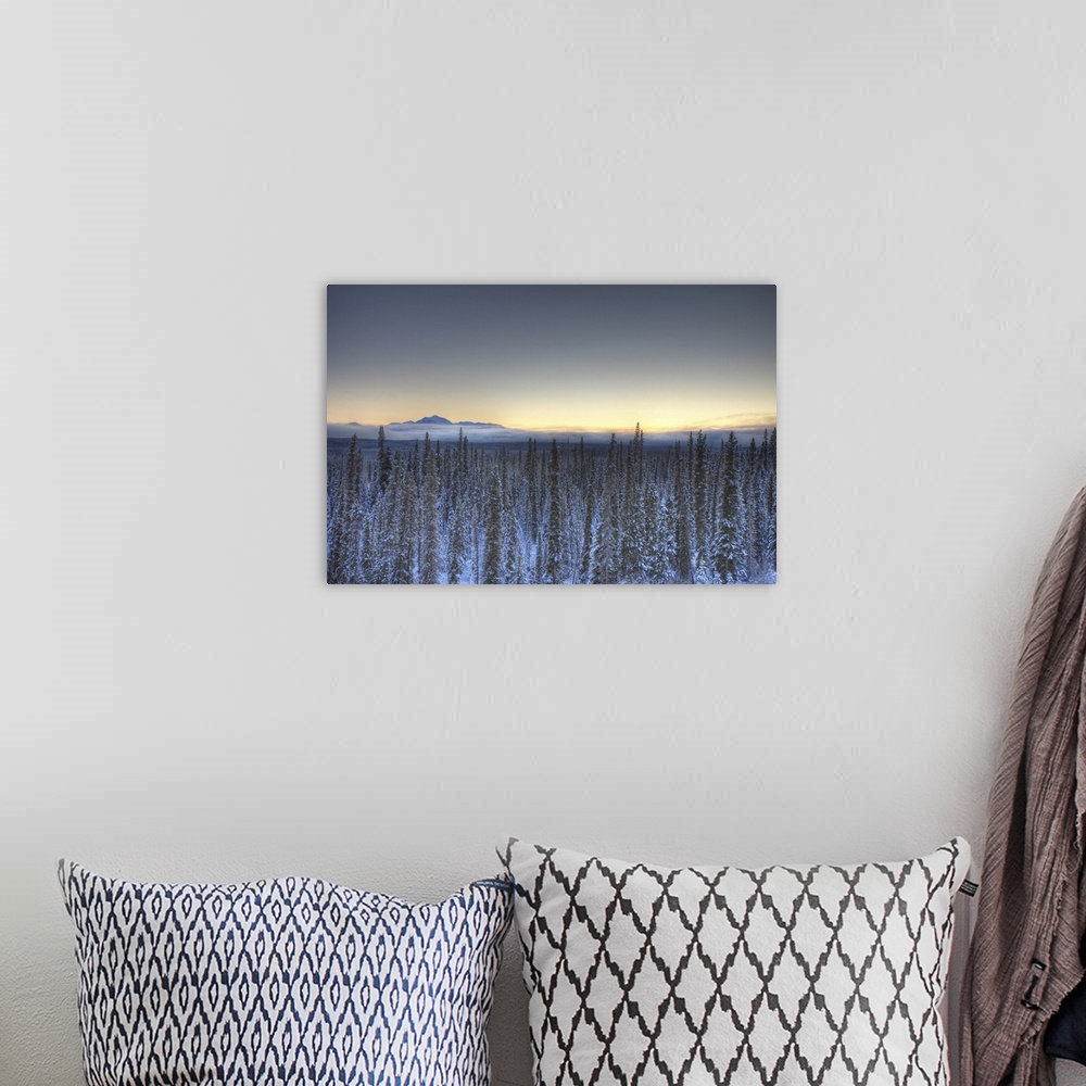 A bohemian room featuring Sunset Over Dawson Peaks, Teslin, Yukon