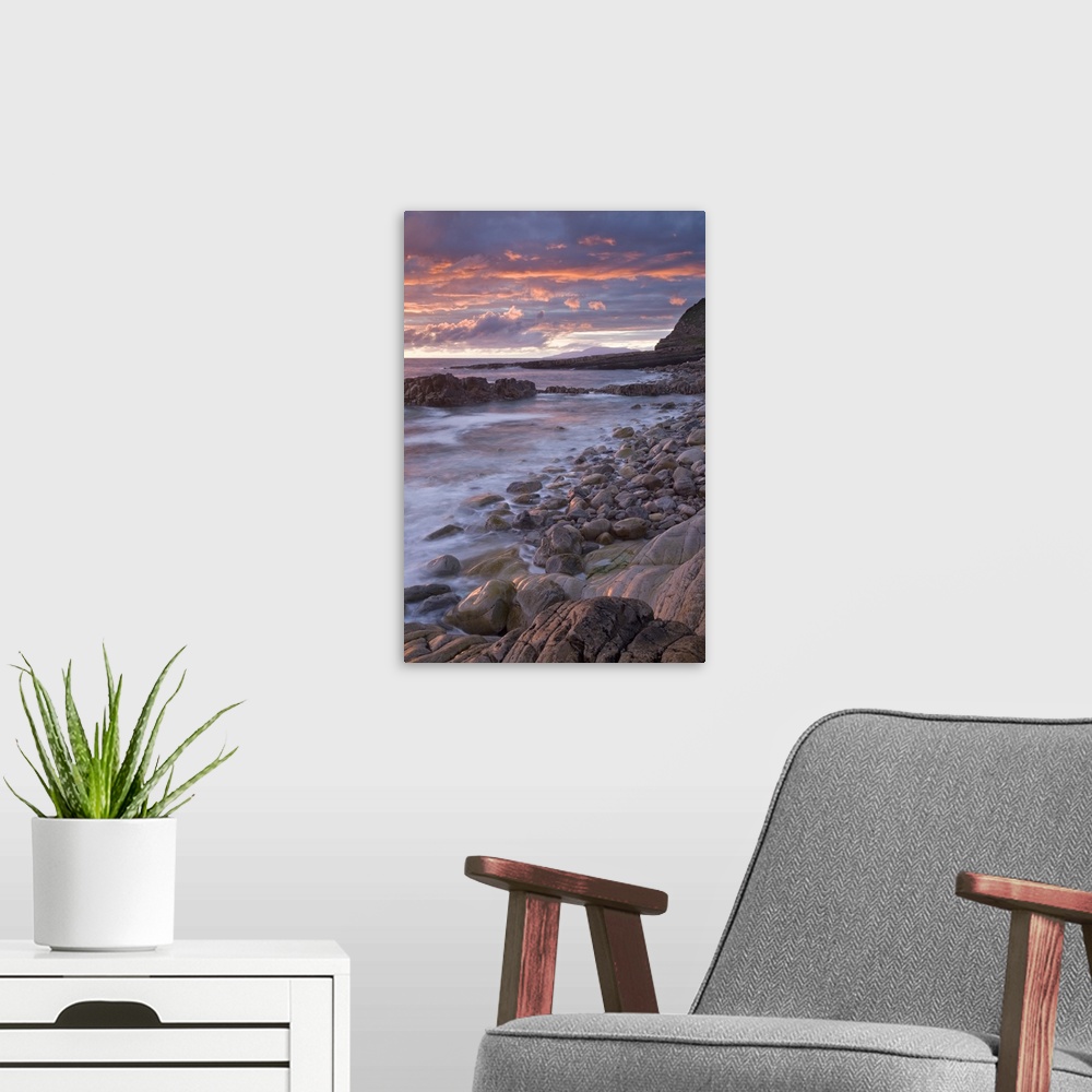 A modern room featuring Sunset Over The Atlantic, Mullaghmore Head, County Sligo, Ireland
