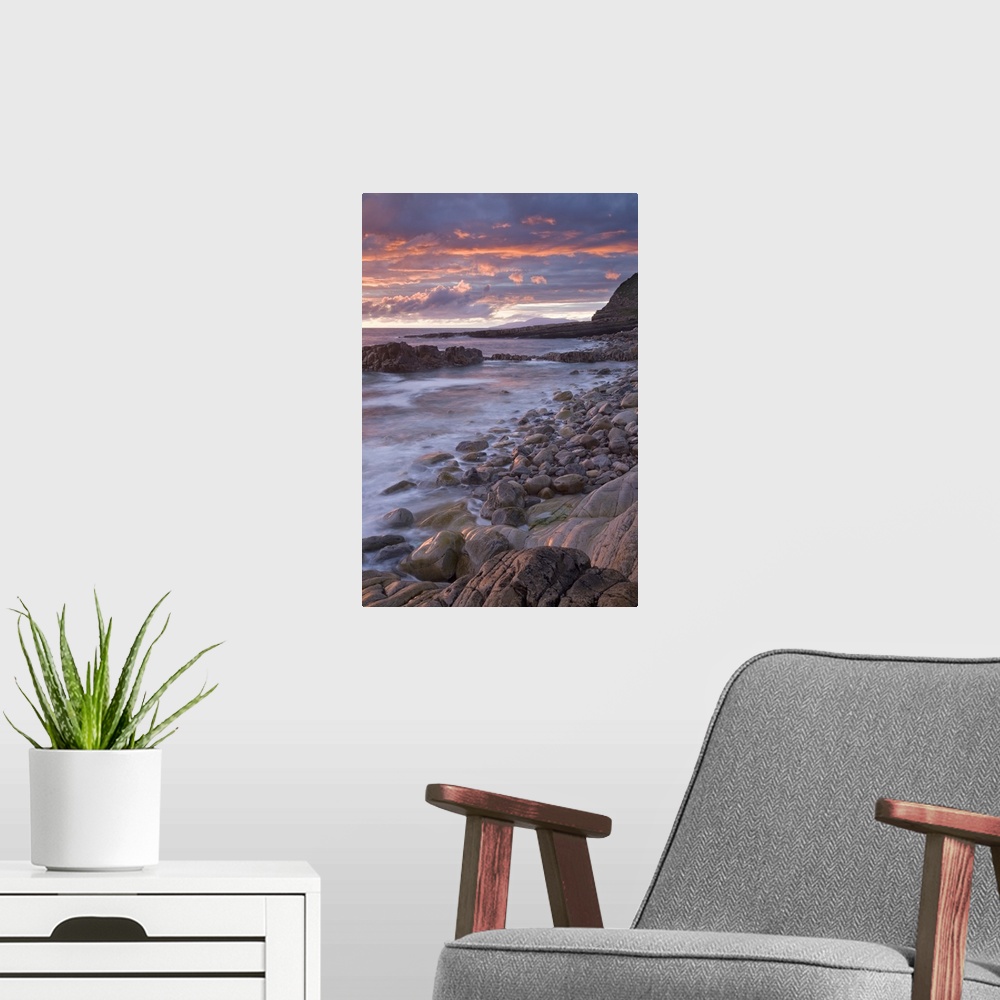 A modern room featuring Sunset Over The Atlantic, Mullaghmore Head, County Sligo, Ireland