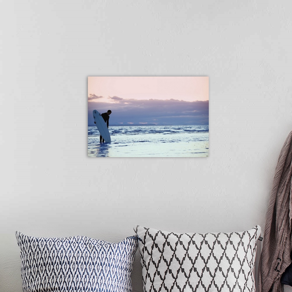 A bohemian room featuring Surfer In The Shallow Water