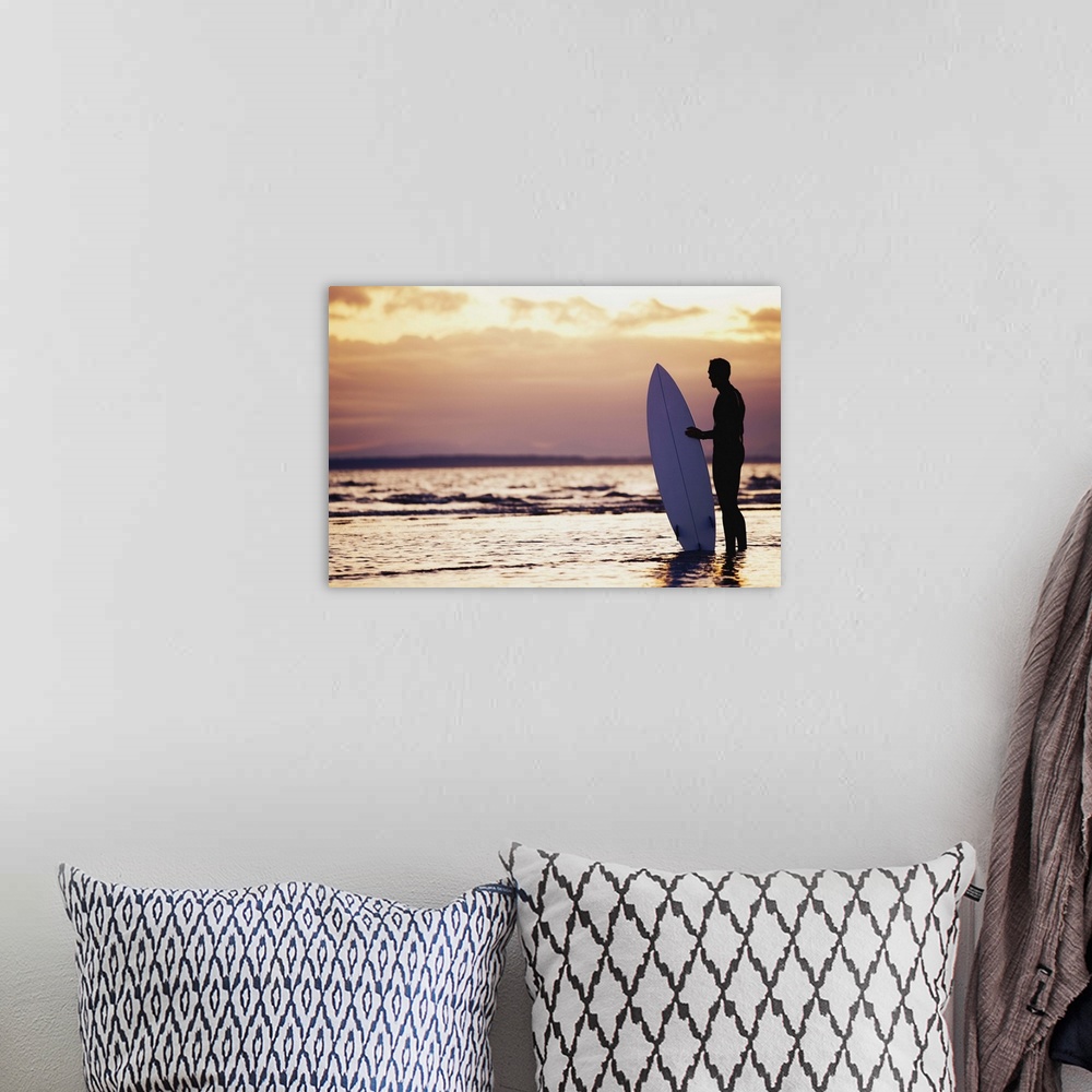 A bohemian room featuring Surfer Silhouette