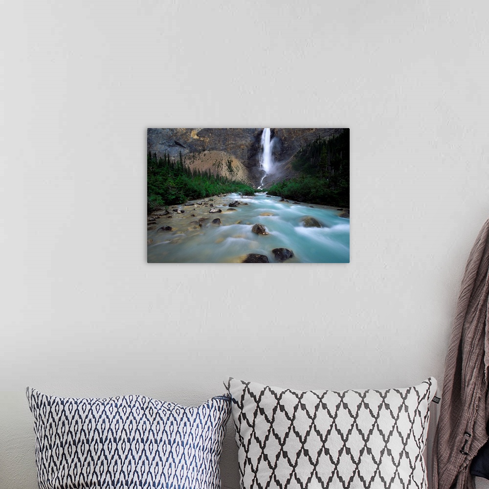 A bohemian room featuring Takakkaw Falls, Golden, Rocky Mountains, British Columbia, Canada