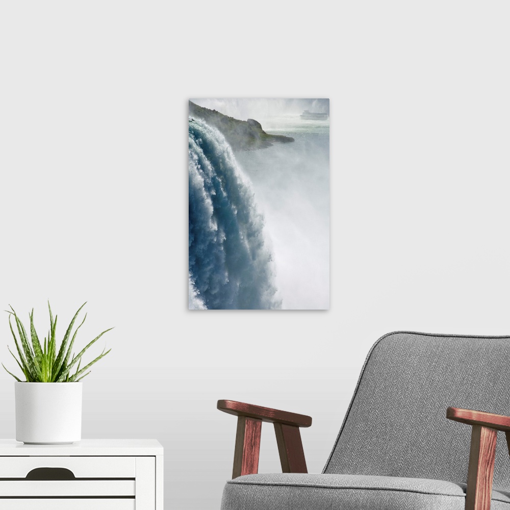 A modern room featuring The American Falls And Maid Of The Mist, Niagara Falls, New York, USA