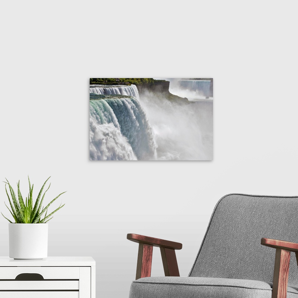A modern room featuring The American Falls From Prospect Point, Niagara Falls, New York, USA