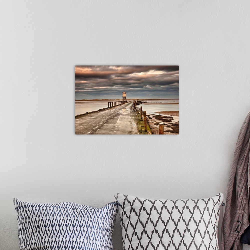 A bohemian room featuring The Causeway From Holy Island. Northumberland England.