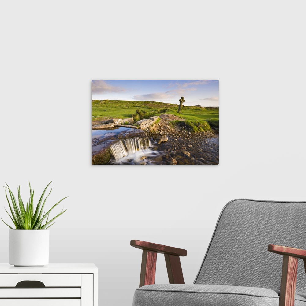 A modern room featuring The Grimstone and Sortridge Leat and Windy Post in Dartmoor National Park.