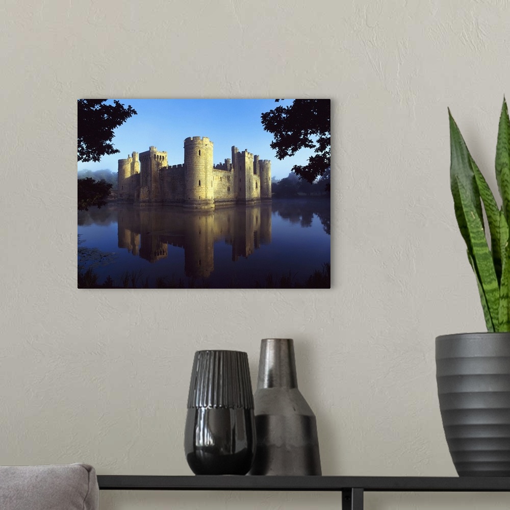 A modern room featuring The Majestic Bodiam Castle And Its Reflection In Surrounding Moat