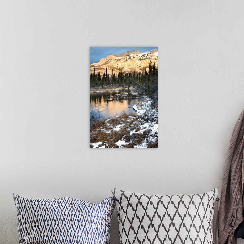 A bohemian room featuring The Miette Range, Jasper National Park, Alberta, Canada