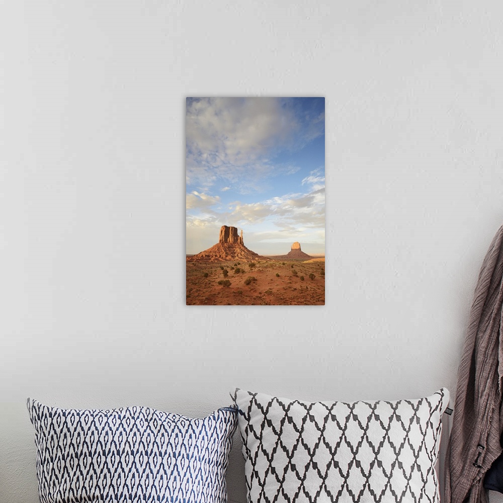 A bohemian room featuring The Mittens Rock Formation, Monument Valley, Arizona, USA