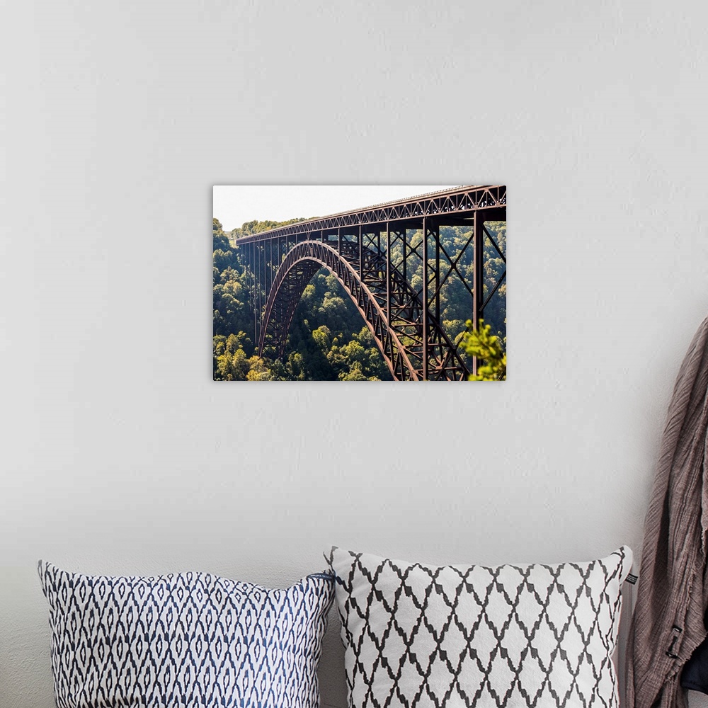 A bohemian room featuring The New River Gorge Bridge is a steel arch bridge 3,030 feet long over the New River Gorge near F...