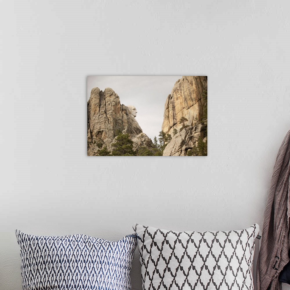 A bohemian room featuring The profile of President George Washington is visible on Mount Rushmore. Mount Rushmore, South Da...