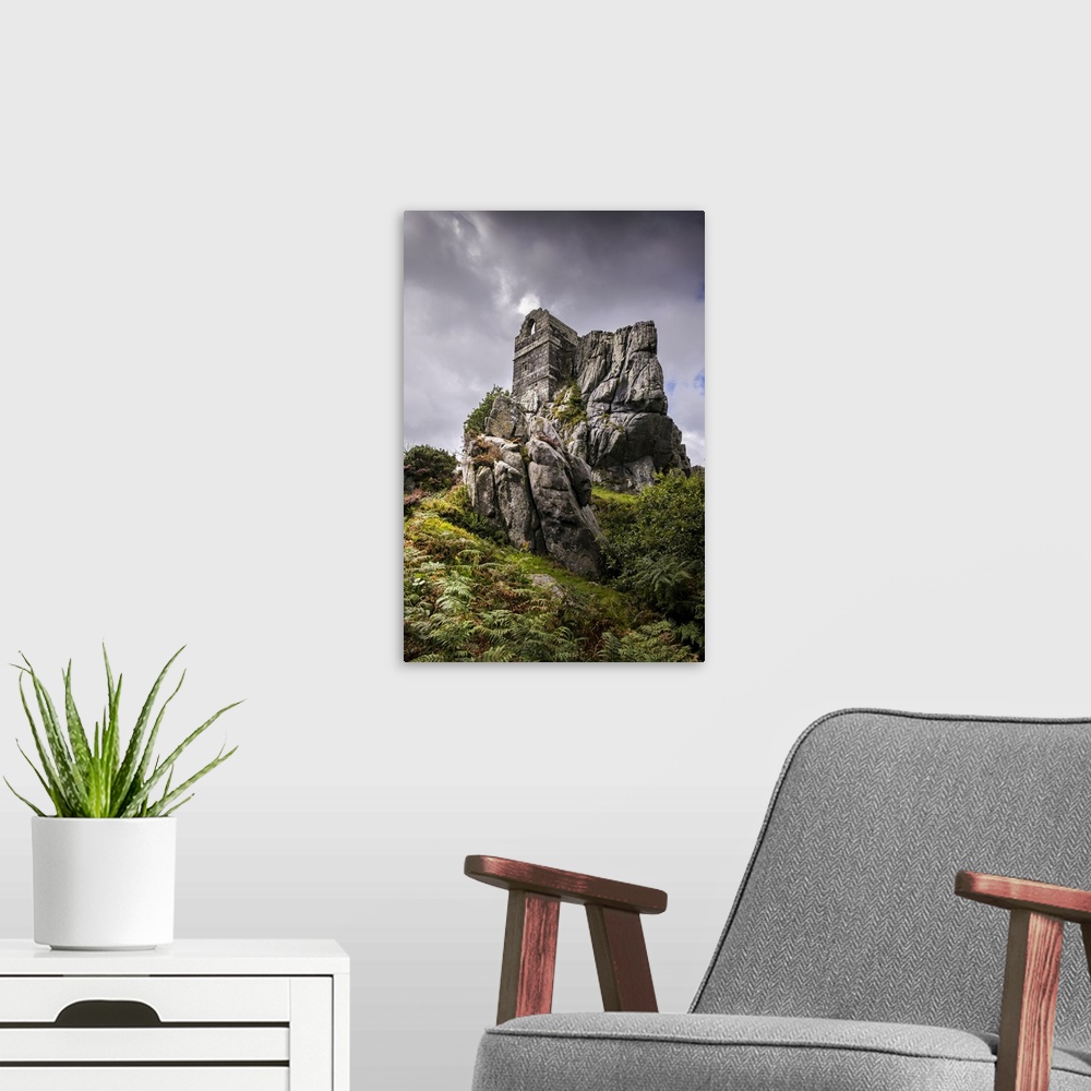 A modern room featuring The ruins of the atmospheric 15th century Roche Rock Hermitage in Cornwall.