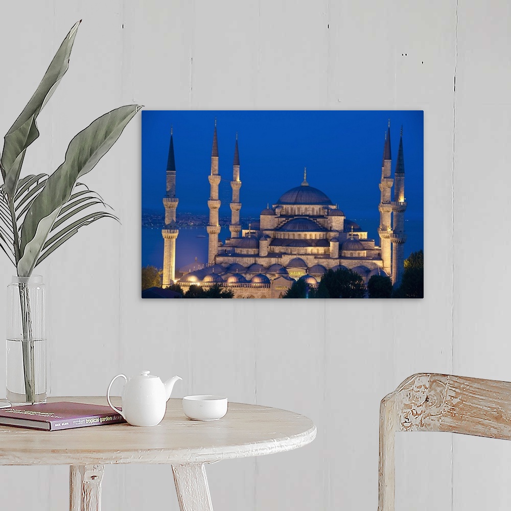 A farmhouse room featuring The Sultanahmet Or Blue Mosque At Dusk; Turkey